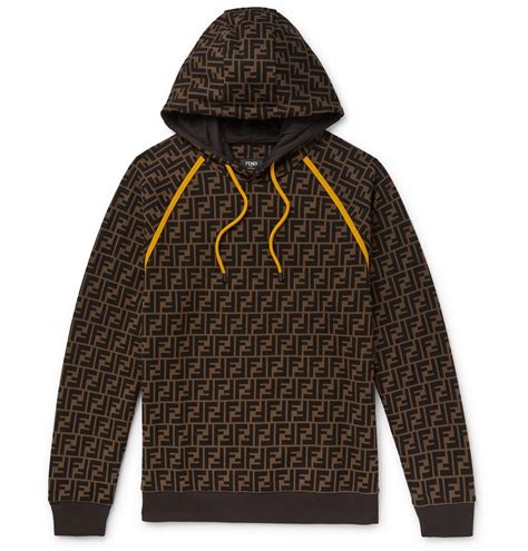 fendi hoodie brown|Fendi hoodie price.